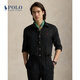 Polo Ralph Lauren 拉夫勞倫 男裝 經(jīng)典款經(jīng)典版型亞麻襯衫RL18982 001-Polo黑 M