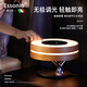 ESSONIO意大利品牌氛圍感夜燈TWS雙機并聯(lián)多功能智能觸控床頭無線充電臺燈原木細致紋理藍牙音箱 淺木色【床頭燈+藍牙音箱】