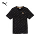 彪馬（PUMA）純棉黑色印花休閑短袖T恤男春季圓領(lǐng)運動(dòng)上衣 532663 黑色-全印花-01 M (175/96A)