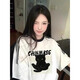 南木熊短袖t恤女25新款潮流夏季衣服女裝寬松半袖高顏值上衣長款遮臀 米灰色M【120斤以內(nèi)】