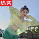 蕉京2024夏季新款防曬罩衫上衣辣妹女裝網(wǎng)紗冰絲薄款長袖寬松正肩t恤 黃色 L