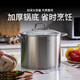 Momscook 304不銹鋼湯鍋 深湯鍋高湯鍋煮鍋湯鍋家用商用鍋 電磁爐燃?xì)馔ㄓ?28x22CM【食品級(jí)加厚鋼】 28cm