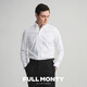 FULL MONTY高支純棉免燙一片領(lǐng)白襯衣商務(wù)正裝休閑男襯衫長(cháng)袖 白色10041 40