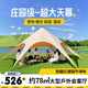 MPPMCK六角云頂天幕帳篷戶外露營野餐團(tuán)建防雨防曬營地超大野營遮陽天幕 白色單峰大號(hào)10*10*4米210D牛津布