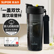 蘇泊爾（SUPOR）塑料杯運動(dòng)水杯大容量吸管tritan材質(zhì)男女士學(xué)生情侶健身隨手杯 【贈杯刷+吸管刷】夜幕黑500ml