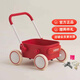 kidpop嬰兒多功能實(shí)木學(xué)步車防側(cè)翻1-3歲防o型腿寶寶學(xué)步手推車周歲禮物 紅色（PP材質(zhì)車斗）贈(zèng)防傾倒?fàn)坷K