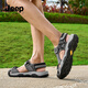 JEEP SPIRIT吉普涼鞋男2025新款夏季男士開(kāi)車(chē)包頭涼鞋耐磨防滑外穿涼拖鞋 攀巖灰【戶(hù)外防滑涼鞋】 42