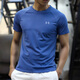 安德瑪（Under Armour）t恤男 夏季新款UA Tech彈力健身衣訓練透氣跑步運動(dòng)短袖 藍色【透氣·干爽】 Tech吸濕速干面料 L 【175】 體重130~150斤左右