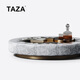 TAZA【意大利進(jìn)口品牌】 金葵花奢石圓茶幾 別墅大宅客廳配套系列 幻影銀沙+水墨丹青+拿鐵天然奢石 1.38m 金葵花茶幾