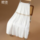 她池寬松款半身裙2025春夏新款女裝民族風(fēng)松緊腰中長(zhǎng)款A(yù)字裙