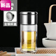 WMF福騰寶德國高端茶水分離杯雙層玻璃隔熱泡茶杯迷你男女士水杯隨 鋼本色[升級防漏] 全鋼蓋+茶漏+雙層加厚350ml