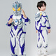 ULTRAMAN奧特曼衣服男童加絨加厚發(fā)光冬裝兒童賽羅男孩冬季套裝蜘蛛俠童裝 【無(wú)限賽羅】（發(fā)光眼鏡胸燈） 120 【建議身高110-120cm】