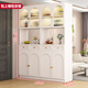 傲墨軒歐式實(shí)木鞋柜進(jìn)門(mén)入戶(hù)隔斷屏風(fēng)玄關(guān)柜家用客廳鞋柜掛衣架一體靠墻 奶油白+四門(mén)+長(cháng)160