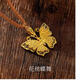 夢(mèng)金園足金古法蝴蝶吊墜復古花絲鏤空掛墜女款禮物