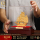 賀隆來絨沙金一帆風(fēng)順帆船擺件客廳酒柜辦公室裝飾擺件喬遷開業(yè)公司送禮 一帆風(fēng)順小號17*11*20cm