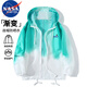 NASA MARVEL防曬衣男輕薄夾克外套夏季防曬服透氣速干冰感皮膚衣 綠色 XL