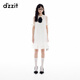 DZZIT地素連衣裙2025夏季新款真絲綃白色塔克肌理短裙3J2O3191B 白色 XS