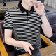 花花公子（PLAYBOY）短袖T恤男士POLO打底衫夏季冰絲半袖高端內(nèi)搭男裝潮牌修身上衣服