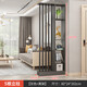 隱河入戶小戶型落地屏風(fēng)隔斷客廳玄關(guān)柜家用輕奢型遮擋創(chuàng)意隔斷屏風(fēng)柜 80*24*202灰色+黑架【實木顆粒板 框架結(jié)構(gòu) x 自行安裝