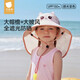 貝肽斯夏季兒童防曬帽防紫外線寶寶遮陽(yáng)大帽檐男童女童沙灘太陽(yáng)帽