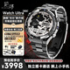 覽邦Watch Ultra智能手表多功能插5g卡電話WiFi上網(wǎng)下載App微信視頻成年人【Ai+語音+視覺】腕上小手機(jī) 電鍍黑銀【馳騁疆場(chǎng)】送黑色真皮表帶大禮包 Watch Ultra【旗艦“硬核”新