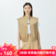 哥弟真的好（GIRDEAR）女裝休閑百搭造型立領(lǐng)拉鏈馬甲外套女A400634 淺卡其 M (3碼)