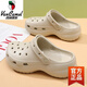 西域駱駝經(jīng)典女鞋洞洞鞋舒適厚底時(shí)尚百搭簡(jiǎn)約兩穿防滑洗澡靜音沙灘鞋外穿 卡其【簡(jiǎn)約款】 38 39 (適合38-39運動(dòng)鞋碼)