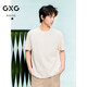 GXG男裝 雙色肌理面料短袖T恤男士上衣 24年夏季
