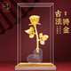 琉晴古法金玫瑰花擺件情人節(jié)送女友閨蜜媽媽生日七夕節(jié)慶禮物金箔玫瑰 玫瑰花（古法金）
