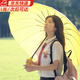 鹿珊伍復(fù)古黃色長柄傘2025新款高顏值男女優(yōu)質(zhì)16骨長柄傘創(chuàng)意雨傘 純色長柄傘【黃色】 75CM