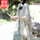 晴碧琳春夏季旗袍披肩空調(diào)房百搭款披風(fēng)女鏤空流蘇時(shí)尚薄款外搭白色斗篷 鏤空流蘇披肩【米色】 均碼