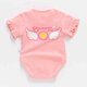 佐緋絡(luò )舒適貼身女寶寶嬰兒連體衣夏裝包屁衣短袖夏季薄款新生兒幼兒衣服 粉色AB天使 66cm 100棉