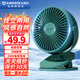 艾美特小風(fēng)扇桌面便攜式小型電風(fēng)扇充電辦公宿舍學(xué)生床頭夾扇臺(tái)夾扇 【3000毫安充電款/三檔】綠色