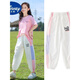 迪士尼迪士尼女童褲子夏季薄款夏天女孩長(zhǎng)褲運(yùn)動(dòng)褲中大童潮夏裝冰絲 561白色 120 (建議115cm以?xún)?nèi))