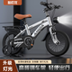 哈叮龍【帶燈】?jì)和孕熊?chē)3-6歲男孩兩輪單車(chē)4-8-10歲女孩腳踏車(chē) 銀色+輔助輪+后座帶燈 14寸95-115cm適合3-6歲