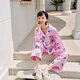 桑羅魔法小狗涂鴉100%桑蠶絲俏皮家居服女四季可穿真絲睡衣套裝 粉色魔法小狗印花 S