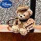 迪士尼（Disney）雪莉玫包包掛件達(dá)菲熊汽車(chē)鑰匙扣毛絨公仔掛飾送女生禮物可愛(ài)小熊 菲菲掛件+【棕畫(huà)家套裝+棕帽子+