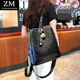 ZLLMGM 雙肩包女士 輕奢質(zhì)感通勤軟牛皮包女包背包實(shí)用生日禮物送老婆 黑色【贈(zèng)送可愛(ài)掛件】