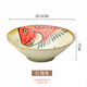 拓進(jìn)日本進(jìn)口品質(zhì)拉面碗日式家用湯碗大號螺螄粉斗笠碗商用陶瓷防燙泡 紅魚(yú)8寸斗笠碗