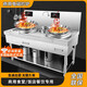 美利廚商用電磁灶雙頭電炒爐大功率凹面10kw電磁爐飯店酒店大型廚房設(shè)備 【400面板】雙頭帶接水盆 15000W (380V)
