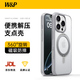 W&P適用蘋(píng)果16Pro手機殼支架iphone16pro保護套 Magsafe磁吸充電防摔磨砂支點(diǎn)殼亮銀色wp