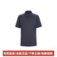 始祖鳥（ARC'TERYX）Kadem Polo M 純色Logo標(biāo)識(shí)透氣短袖Polo衫 男款 夜影藍(lán)/Black Sapphire Heathe XL