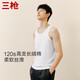 三槍【120支長(zhǎng)絨棉】3A抗菌高彈高軟圓領(lǐng)商務(wù)男背心禮盒裝