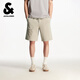 杰克·瓊斯（JACK&JONES）DALI聯(lián)名款夏季新款松緊抽繩日常百搭簡(jiǎn)約寬松休閑短褲22529F053 C11灰卡其 M (175)