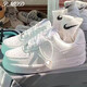 CLENIKEEDAIR NIKE. 莆田純?cè)璬unk高版本空軍一號(hào)低幫運(yùn)動(dòng)板鞋情侶男女運(yùn)動(dòng) 象牙白 NIKE 42