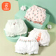 貝瑞加（Babyprints）寶寶內褲4條裝女童平角短褲小女孩純棉面包褲柔軟打底褲 花園兔90