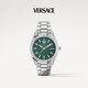 范思哲（VERSACE）瑞士手表男士夜光石英表生日禮物送男友VE6A00423-42MM銀綠