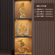 PHTY電視柜擺件客廳輕奢高檔現代風(fēng)格歐式海豚陶瓷創(chuàng  )意擺設酒柜玄關(guān) 酒柜3件套(金葉+大天鵝+大海豚)