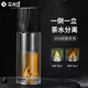 花間道茶水分離杯999純銀茶飾茶杯雙層玻璃杯高檔泡茶水杯畢業(yè)老師禮物