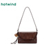 熱風(fēng)【商場(chǎng)同款】春秋新款女士擦色掛件港風(fēng)小眾單肩斜挎包 15深棕 小